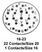 ITT Cannon KPT01A16-23P KPT01A16-23P Circular Connector KPT Cable Mount Receptacle 23 Contacts Solder Pin Bayonet 16-23