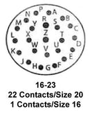 ITT Cannon KPT01A16-23S KPT01A16-23S Circular Connector KPT Cable Mount Receptacle 23 Contacts Solder Socket Bayonet 16-23