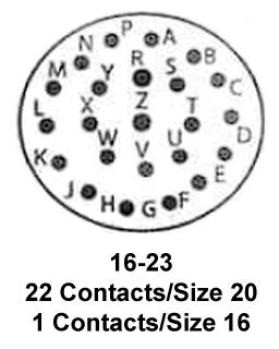 ITT Cannon KPT01A16-23S KPT01A16-23S Circular Connector KPT Cable Mount Receptacle 23 Contacts Solder Socket Bayonet 16-23