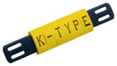 Raychem - TE Connectivity 13611438 Wire Marker Pre Printed / Black Yellow 5.8mm x 12.56mm 7 mm