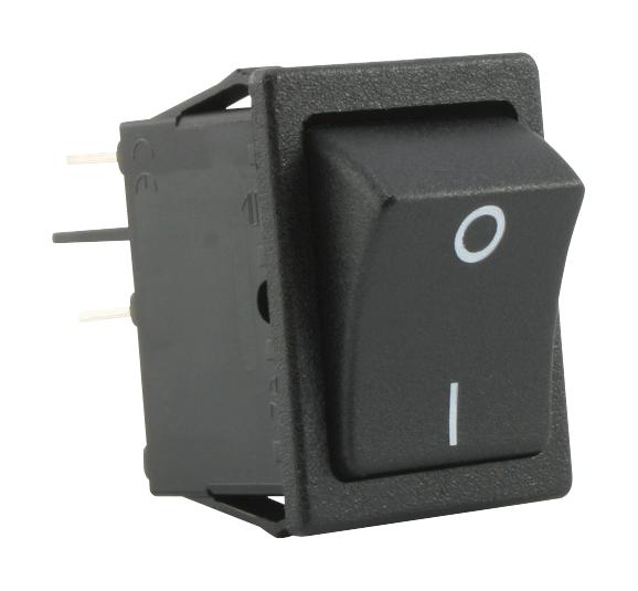 Multicomp PRO MP004419 MP004419 Rocker Switch 0 I Mark Dpst Non Illuminated Panel Mount Black