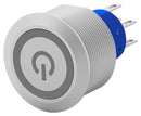 Alcoswitch - TE Connectivity AV2521M724Q04 Vandal Resistant Switch Dpst Natural AV25 Anti-Vandal Series Push On-Push Off Blue Solder