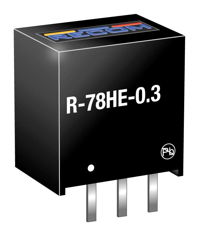 Recom Power R-78HE5.0-0.3 Non Isolated POL DC/DC Converter 1 Output 1.5 W 5 V 300 mA Fixed