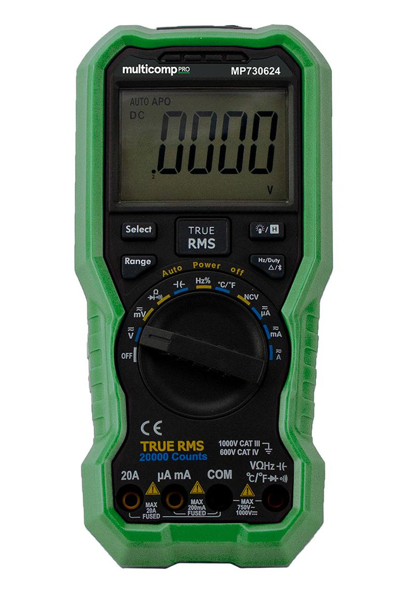 Multicomp PRO MP730624 MP730624 Hand Held Digital Multimeter True RMS 4.5 Digit 1KV 20A