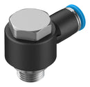 Festo QSLV-G1/8-4 Pneumatic Fitting Push-In L-Fitting G1/8 14 bar 4 mm PBT (Polybutylene Terephthalate) Qslv