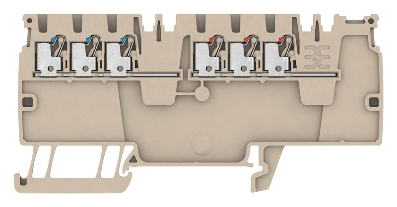 WEIDMULLER 1988280000 DIN Rail Mount Terminal Block, 2 Ways, 26 AWG, 14 AWG, 1.5 mm&sup2;, Push In, 16 A