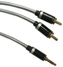 PRO Signal PS000242 Audio / Video Cable Assembly 3.5mm Stereo Jack Plug Phono (RCA) x 2 3.3 ft 1 m Grey