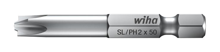 Wiha 32492 Hex Driver Bit Phillips Slotted PH2 50 mm Length