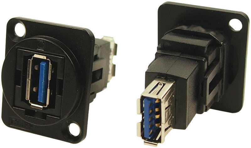 Cliff Electronic Components CP30205NMB USB Adapter CSK Hole Type A Receptacle 3.0 FT Series