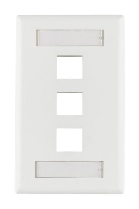 Hellermanntyton FPITRIPLE-W Faceplate 3PORT ABS White