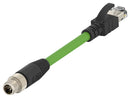 TE Connectivity TCX38721112-005 TCX38721112-005 Sensor Cable X-Code M12 Plug RJ45 8 Positions 5 m 16.4 ft