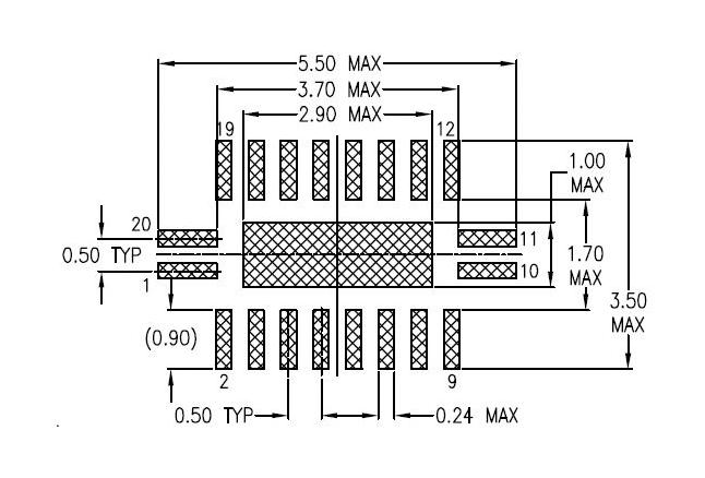 Onsemi FXLA108BQX Low Voltage Level Translator Unidirectional 8 Inputs 1.1V to 3.6V Supply 7.5ns Delay DQFN-20