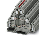 Phoenix Contact UT 25-3L-LA24RD/O-M DIN Rail Mount Terminal Block 6 Ways 26 AWG 12 2.5 mm&Acirc;&sup2; Screw 19 A