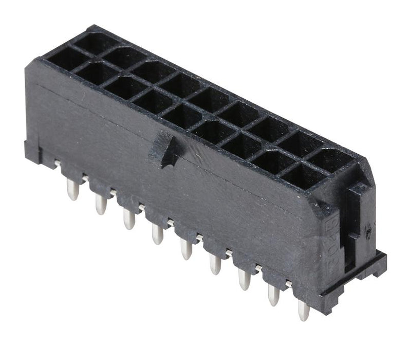 Molex 43045-1828 Pin Header Power 3 mm 2 Rows 18 Contacts Through Hole Straight Micro-Fit 3.0 43045 Series