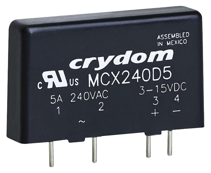 SENSATA/CRYDOM MCX240D5 MCX240D5 Solid State Relay MCX Series SIP SPST-NO 5 A 280 Vrms PCB Through Hole Zero Crossing