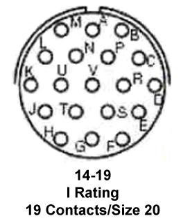 Amphenol Industrial PT01A-14-19S Circular Connector Rcpt Size 14 19POS Cable