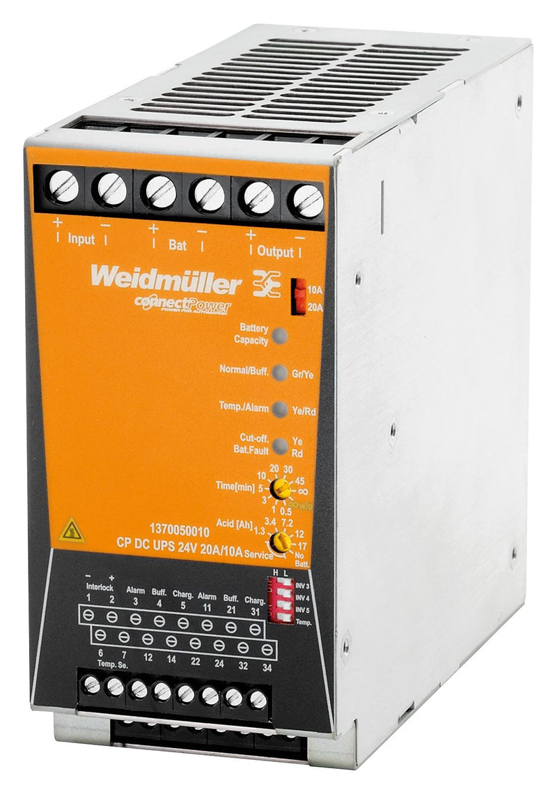 Weidmuller 1370050010 Uninterruptible Power Supply (UPS) ITE 24 V VDC DIN Rail 13 Series