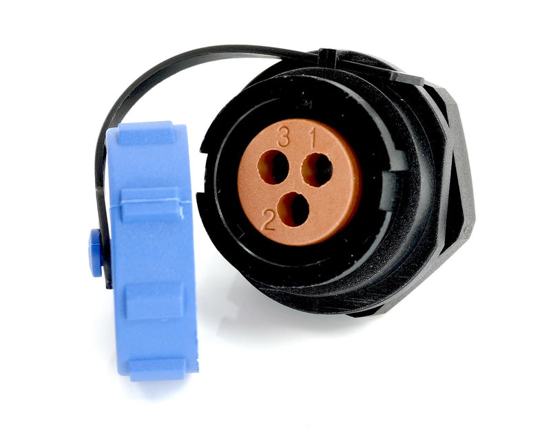 Multicomp PRO MP007676 MP007676 Circular Connector w/ Cap MP SY17 Panel Mount Receptacle 3 Contacts