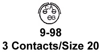 Amphenol Industrial D38999/20WA98SA D38999/20WA98SA Circular Connector Receptacle Size 9 3 Position Wall