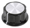 MULTICOMP MC21050 Knob, Round Shaft, 6.4 mm, Plastic, Round Knurled with Indicator Line, 20 mm