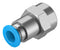 Festo QSF-1/4-8-B Pneumatic Fitting Push-In G1/4 14 bar 8 mm Brass QSF