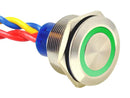 E-SWITCH ULV8FWBSS331 25MM ANTI-VANDAL Illuminated IP67 UL Certified With Soldered 300MM Wire Leads 01AH9141