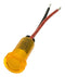 Dialight 655-1303-103F Panel Indicator Yellow 12V Wire Lead