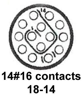 Cinch Connectivity Solutions BACC63CC18-14P9 BACC63CC18-14P9 Circular Connector BACC63 Wall Mount Receptacle 14 Contacts Crimp Pin Bayonet 18-14