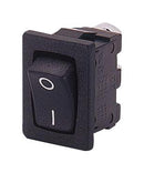 Bulgin H8600VBBB076W Rocker Switch Miniature On-Off Spst Non Illuminated Panel Mount Black 8600 Series