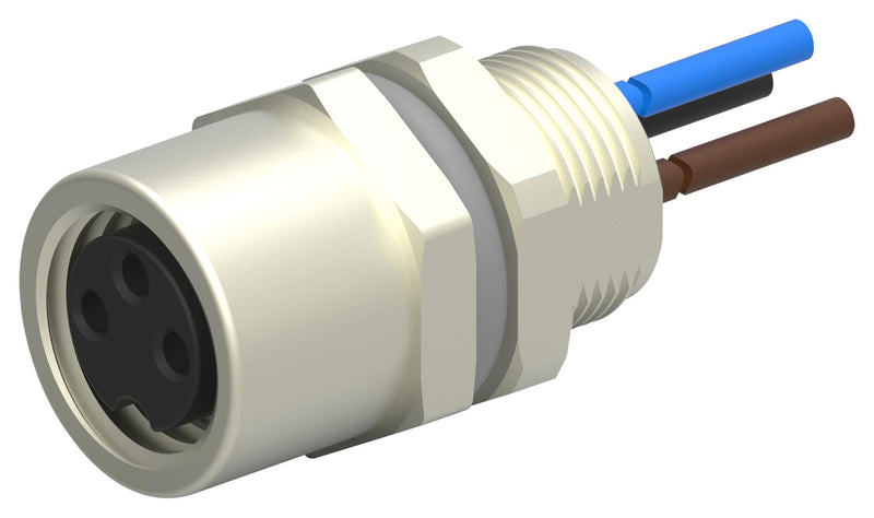 TE Connectivity T4073014031-001 Sensor Cable M8 Receptacle Free End 3 Positions 200 mm 7.87 "