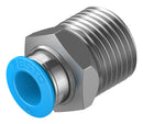 Festo QS-1/2-10 Pneumatic Fitting Push-In R1/2 14 bar 10 mm Brass QS