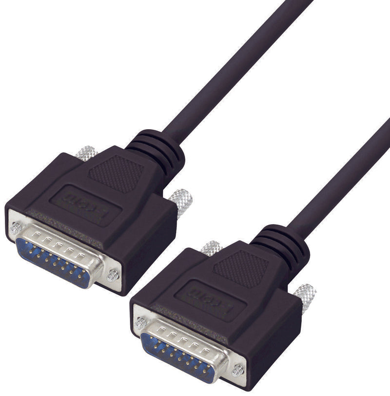 L-COM CSMNB15MM-5 Computer Cable Serial 5FT Black