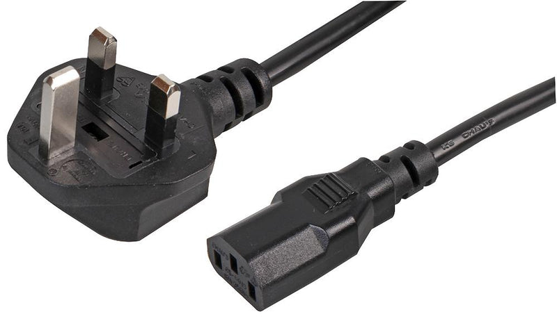 PRO Elec SH10213R SH10213R Mains Power Cord With Fuse Plug UK to IEC 60320 C13 1.5 m 10 A Black