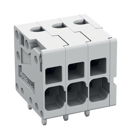 WAGO 2624-1105 Wire-To-Board Terminal Block, 5 mm, 5 Ways, 10 AWG, 24 AWG, 6 mm&sup2;, Push In