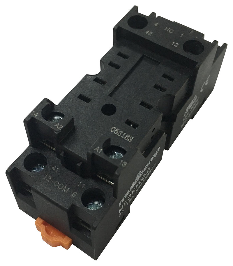 Multicomp MCSKF08-E Relay Socket DIN Rail Screw 8 Pins 12 A 300 V SKF Series