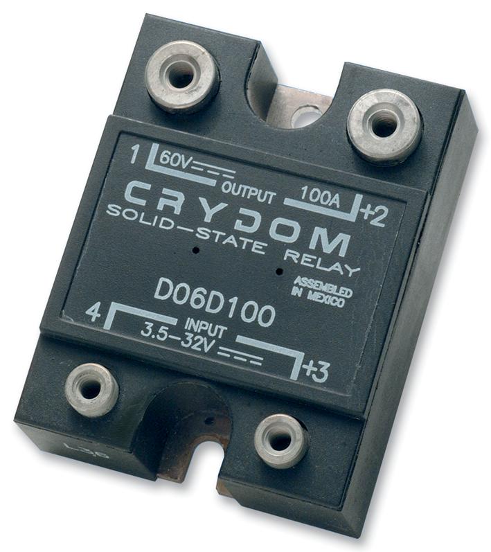 SENSATA/CRYDOM D06D100 D06D100 Solid State Relay SPST-NO 100 A 60 VDC Panel Mount Screw DC Switch