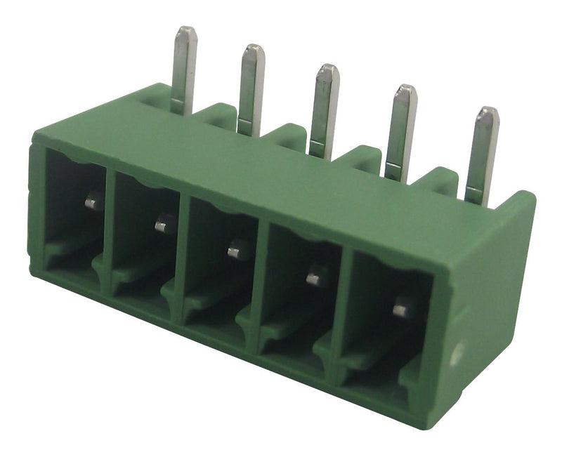 Phoenix Contact MC 15/ 5-G-381 Terminal Block Right Angle Header 3.81 mm 5 Ways 8 A 250 V Through Hole