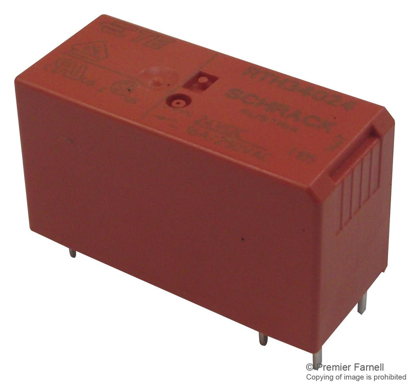 Schrack - TE Connectivity 1415039-1 Power Relay SPST-NO 24 VDC 16 A RTH Series Through Hole DC Monostable