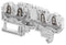 Entrelec - TE Connectivity 1SNK705710R0000 DIN Rail Mount Terminal Block 4 Ways 12 AWG 2.5 mm&sup2; Clamp 1 A