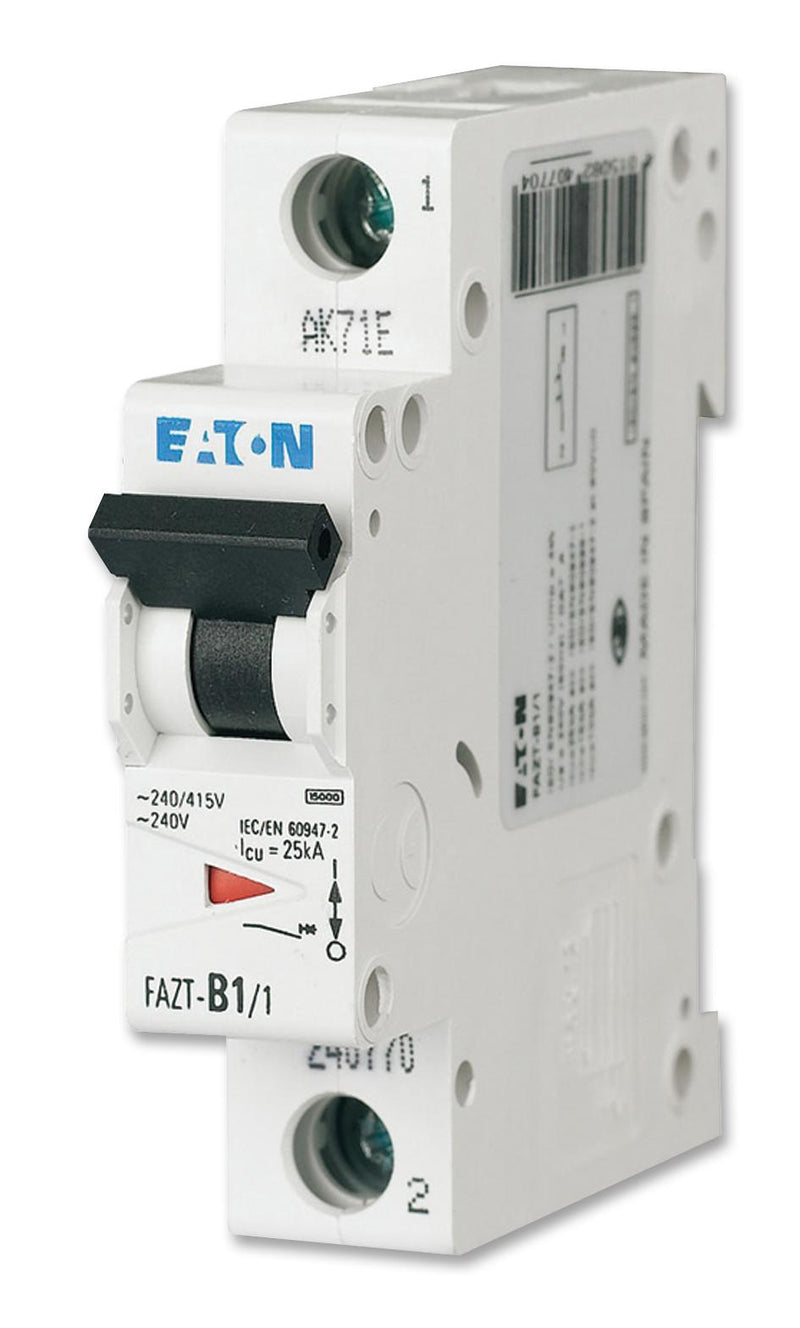 Eaton Moeller FAZ6-C6/1 Thermal Magnetic Circuit Breaker FAZ6 Series 6 A 1 Pole 400 V DIN Rail