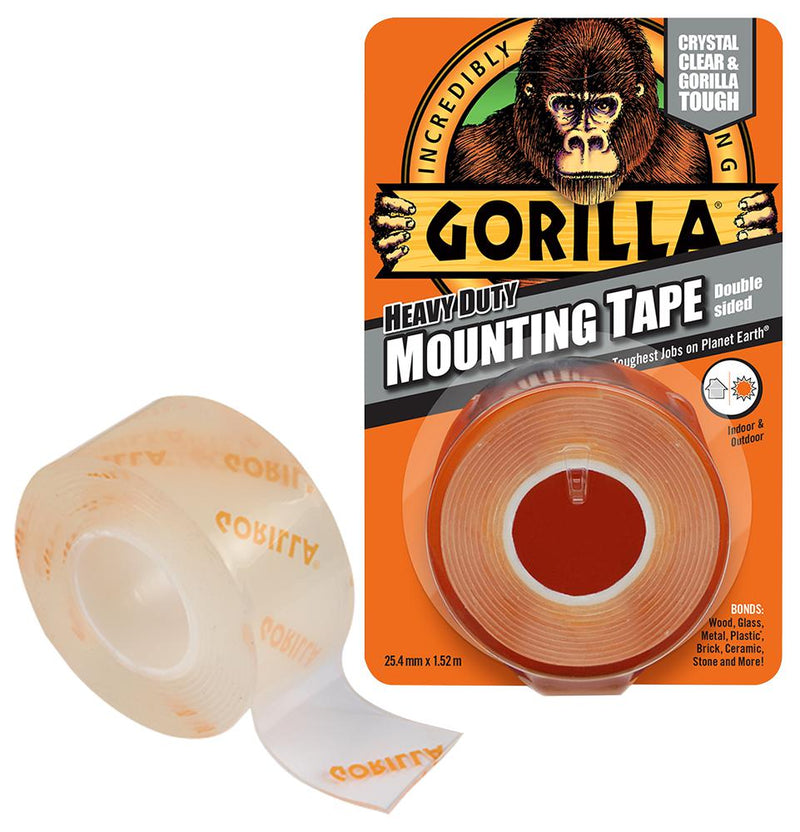 Gorilla 3044101 3044101 Foam Tape Double Sided Acrylic Transparent 25 mm x 1.5 m