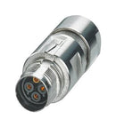 Phoenix Contact M17-3ES1N8A9004S/15 Circular Connector Cable Mount Receptacle 3 Contacts Crimp Socket - Not Supplied