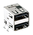 Lumberg 2410 05 USB Stacked Socket 2.0 TYP A 4 X 2 POS