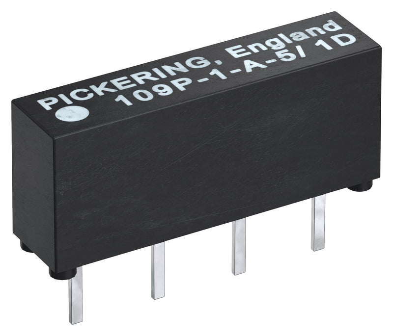 Pickering 109P-1-A-5/1D Reed Relay SPST-NO 5 V Micro-SIL 109 Series Through Hole 500 ohm 1 A