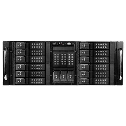 iStarUSA D410-DE15BK 10-Bay Stylish Storage Server Rackmount & 15 x 3.5" Trayless Hotswap Chassis Kit (Black HDD Handles)
