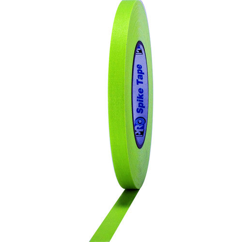 ProTapes Pro Spike Fluorescent Cloth Gaffers Tape (0.5" x 45 yd, Fluorescent Yellow)