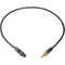 Remote Audio Unbalanced Adapter Cable TA3F to 3.5mm Locking TRS for Sennheiser Transmitters (18")