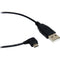 StarTech USB 2.0 Type-A Male to Right-Angle Micro-USB Male Cable (3')